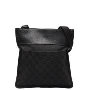 Pre-owned Canvas crossbody-bags Gucci Vintage , Black , Dames