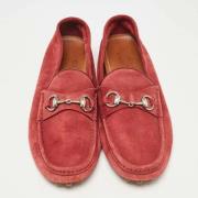 Pre-owned Suede flats Gucci Vintage , Red , Heren