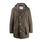 Donkergroene Artic Gewatteerde Parka Jas Woolrich , Green , Heren