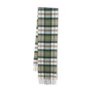 Groene Tartan Wol-Kasjmier Sjaal Barbour , Green , Heren