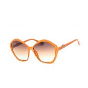 Oranje Plastic Zonnebril met Bruine Lens Guess , Orange , Dames