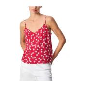 Bloemen Zig-Zag Top Pepe Jeans , Pink , Dames