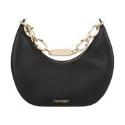 Zwarte Hobo Tas Twinset , Black , Dames