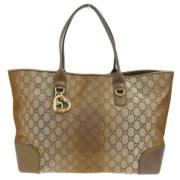 Pre-owned Canvas totes Gucci Vintage , Brown , Dames