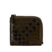 Pre-owned Leather wallets Bottega Veneta Vintage , Green , Dames