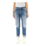 Slim Boyfriend Mid Waist Jeans Replay , Blue , Dames