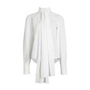 Witte Katoenen Opstaande Kraag Shirt Patou , White , Dames