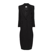 Zwart Pinstripe Flanellen Jas Patrizia Pepe , Black , Dames