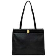 Pre-owned Leather shoulder-bags Salvatore Ferragamo Pre-owned , Black ...