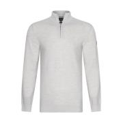 Merino Half Zip Pullover Roomwit Cavallaro , White , Heren