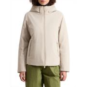 Korte Dons Parka Beige Vrouwen Woolrich , White , Dames