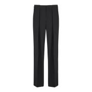 Geplooide grain de poudre broek Balmain , Black , Heren