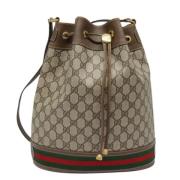 Pre-owned Leather gucci-bags Gucci Vintage , Beige , Dames