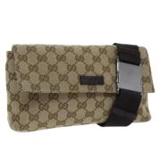 Pre-owned Canvas crossbody-bags Gucci Vintage , Beige , Dames