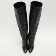 Pre-owned Leather boots Prada Vintage , Black , Dames