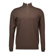 Bruine Sweater Model Ppvj10013 Profuomo , Brown , Heren