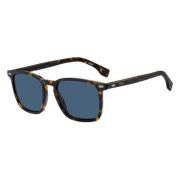 Bruine Acetaat Zonnebril met Blauw Glas Hugo Boss , Brown , Heren