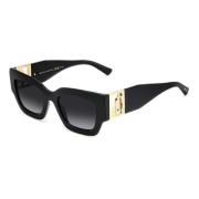 Zwarte Hars Zonnebril Categorie 3 Jimmy Choo , Black , Dames