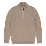 Clifden Halfzip Beige Sweater Butcher of Blue , Beige , Heren