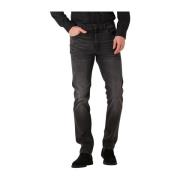 Slim Fit Zwarte Jeans voor Heren Hugo Boss , Black , Heren