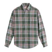 Zachte Katoenen Geruite Overhemd Portuguese Flannel , Green , Heren