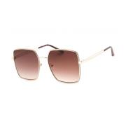 Roze Metalen Zonnebril met Bruine Lenzen Guess , Brown , Dames