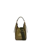 Sportieve Leren Crossbody Tas Moss Gianni Chiarini , Green , Dames