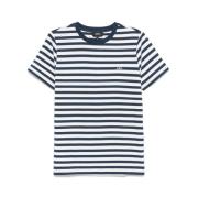 Blauw/Wit Gestreept Katoenen T-shirt A.p.c. , Blue , Dames