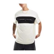 Colorblock T-shirt Urban Stijl Tommy Hilfiger , White , Heren