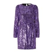 Ari-Colyn LS Short Sequins Dress Selected Femme , Purple , Dames