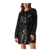 Flakes Dress voor stijlvolle vrouwen Second Dames , Black , Dames