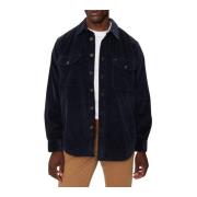 Corduroy Overshirt voor Mannen Tommy Hilfiger , Blue , Heren