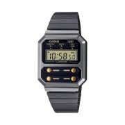 Grijze Stalen Digitaal Kwartshorloge Casio , Gray , Unisex