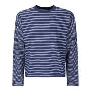 Gestreept shirt met lange mouwen en opstaande kraag Brain Dead , Blue ...