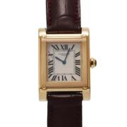 Pre-owned Yellow Gold watches Cartier Vintage , Beige , Dames