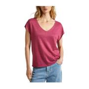 Fuchsia Lottie T-shirt Pepe Jeans , Pink , Dames