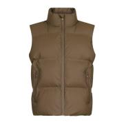 Gewatteerde Puffer Vest Donker Taupe Neo Noir , Beige , Dames