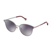 Gradient Lens Metalen Frame Zonnebril Carolina Herrera , Gray , Dames