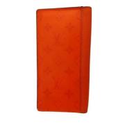 Pre-owned Leather wallets Louis Vuitton Vintage , Orange , Dames