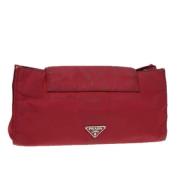 Pre-owned Nylon pouches Prada Vintage , Red , Dames