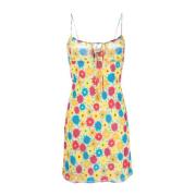 Bloemenprint Zijden Jurk Saint Laurent , Yellow , Dames