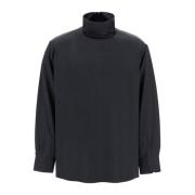 Zijden Turtleneck Shirt met Onzichtbare Rits Dolce & Gabbana , Black ,...