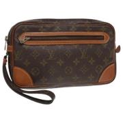 Pre-owned Canvas clutches Louis Vuitton Vintage , Brown , Dames