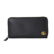 Pre-owned Leather wallets Gucci Vintage , Black , Dames