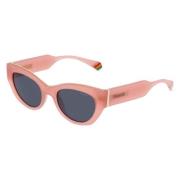 Multicolor Hars Zonnebril Roze Grijs Polaroid , Pink , Dames