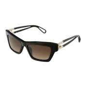 Bruine degraderende lens dameszonnebril Furla , Brown , Dames