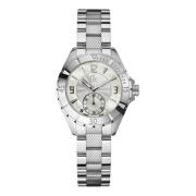 Zilver Staal Quartz Analoog Horloge Guess , Gray , Dames