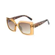 Bruine Resin Zonnebril met Bruine Wijzerplaat Guess , Brown , Dames