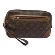 Pre-owned Canvas clutches Louis Vuitton Vintage , Brown , Dames