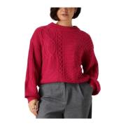 Roze Gebreide Trui voor Vrouwen Object , Pink , Dames